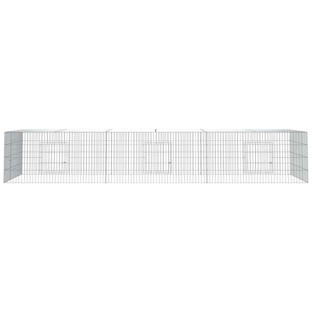 Conigliera con 3 Pannelli 325x109x54 cm Ferro Zincato — miniatura 3 di 6