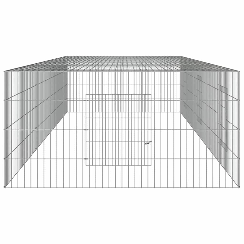 Conigliera con 3 Pannelli 325x109x54 cm Ferro Zincato — miniatura 4 di 6