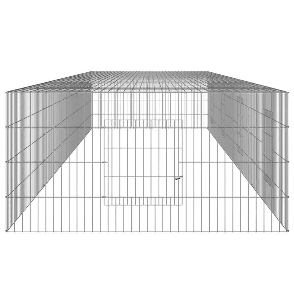 Conigliera con 4 Pannelli 433x109x54 cm Ferro Zincato — miniatura 4 di 6