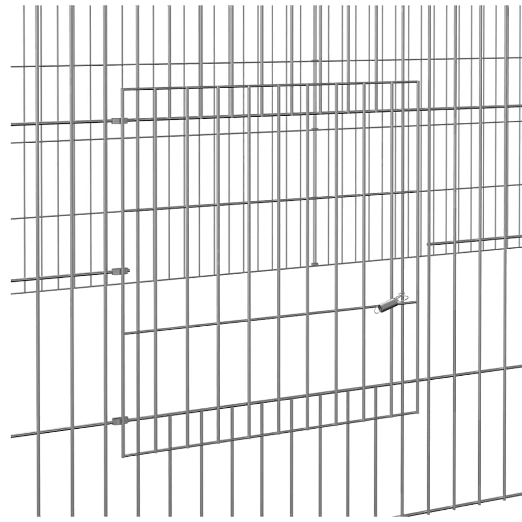 Conigliera con 4 Pannelli 433x109x54 cm Ferro Zincato — miniatura 5 di 6