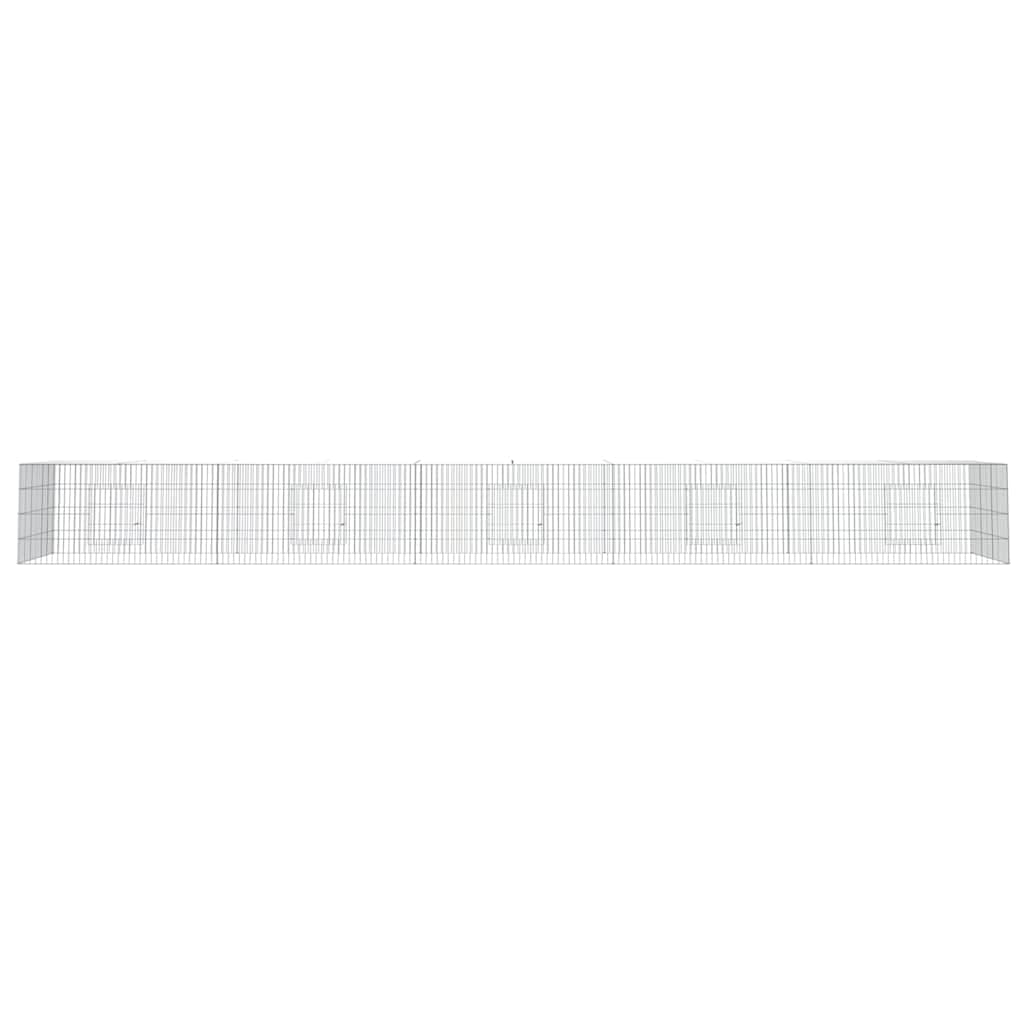 Conigliera con 5 Pannelli 541x109x54 cm Ferro Zincato — miniatura 3 di 6