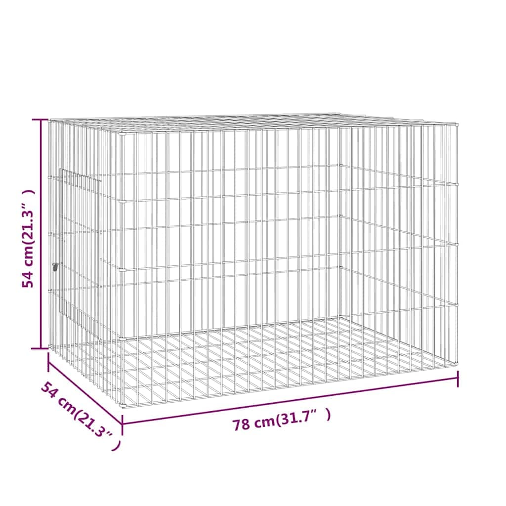 Conigliera 78x54x54 cm Ferro Zincato — miniatura 6 di 6