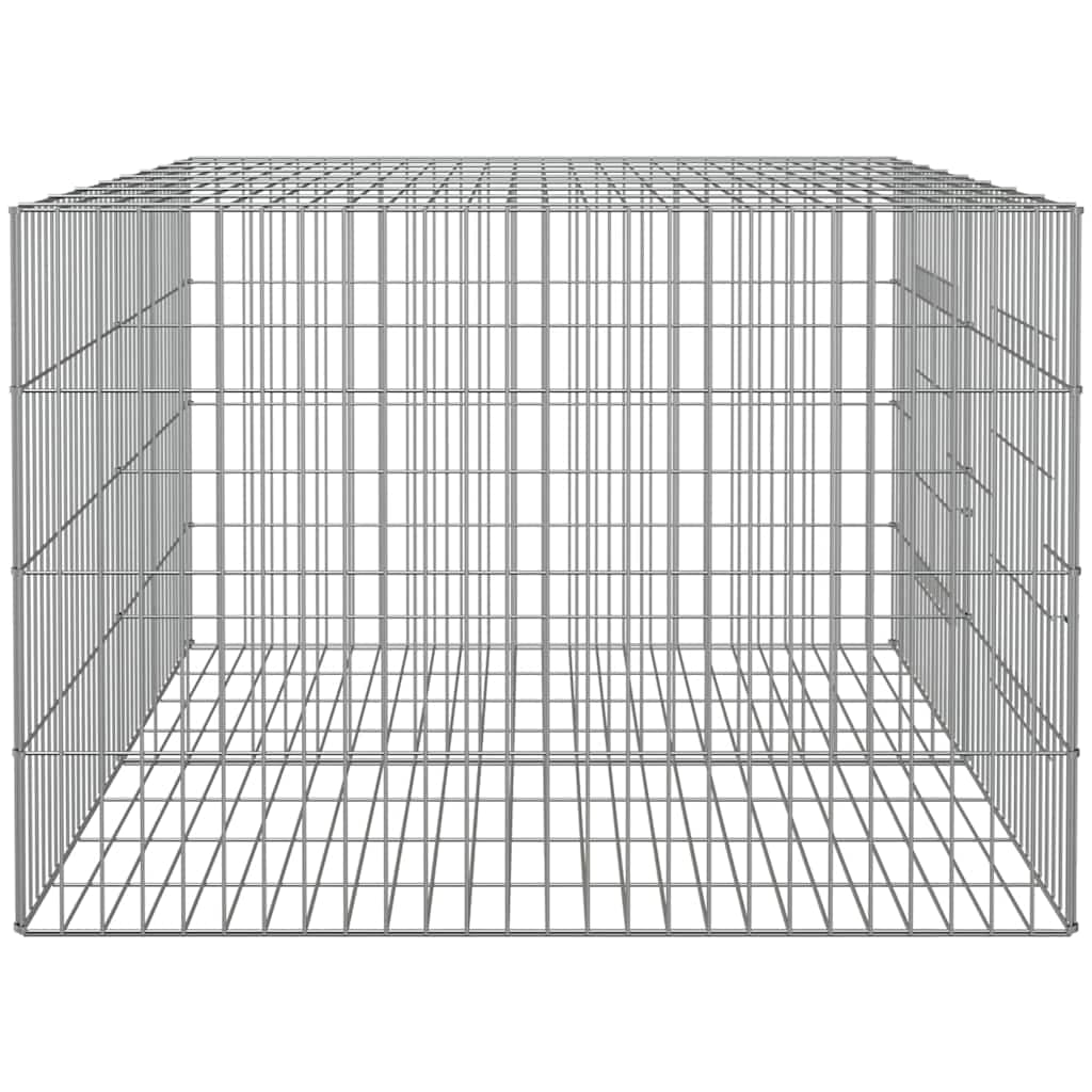 Conigliera con 2 Pannelli 110x79x54 cm Ferro Zincato — miniatura 4 di 6