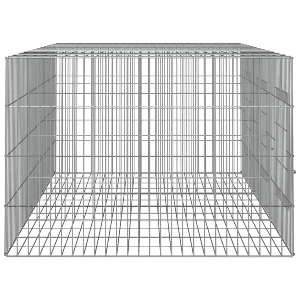 Conigliera con 3 Pannelli 163x79x54 cm Ferro Zincato — miniatura 4 di 6