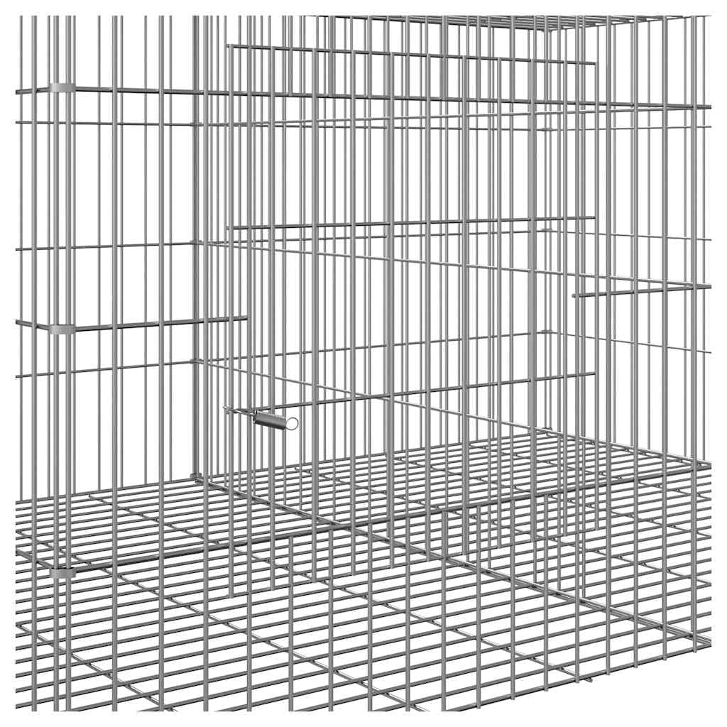 Conigliera con 3 Pannelli 163x79x54 cm Ferro Zincato — miniatura 5 di 6