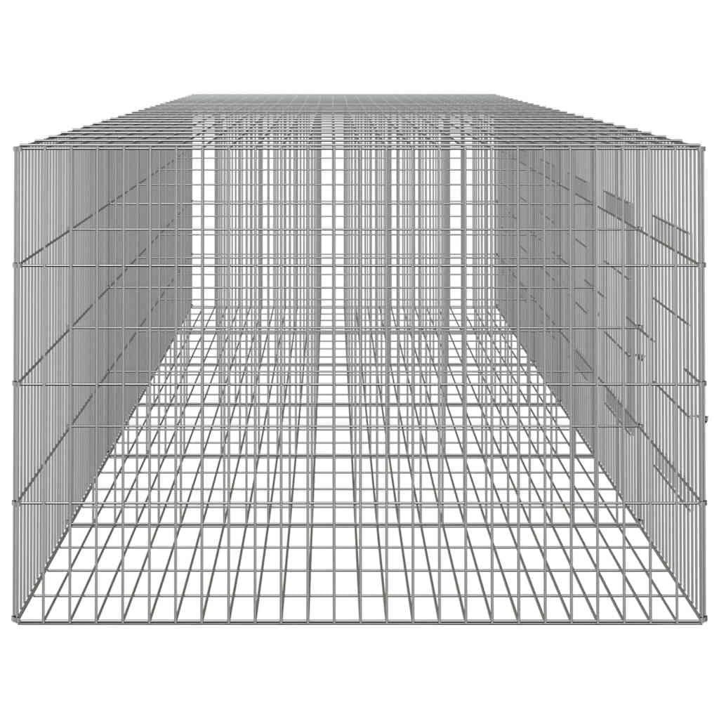 Conigliera con 6 Pannelli 327x79x54 cm Ferro Zincato — miniatura 4 di 6