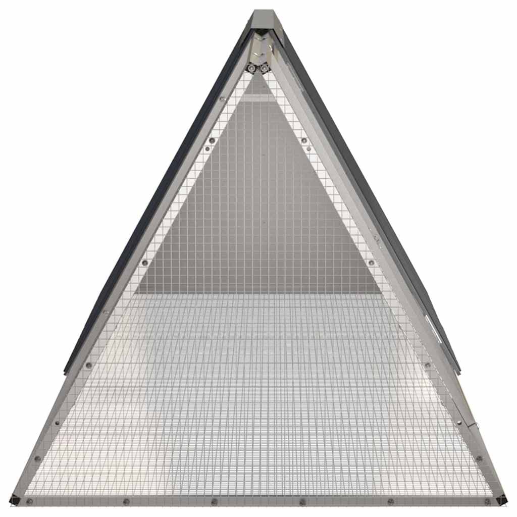 Gabbia per Conigli Antracite 201,5x80,5x71 cm Acciaio Zincato — miniatura 2 di 4