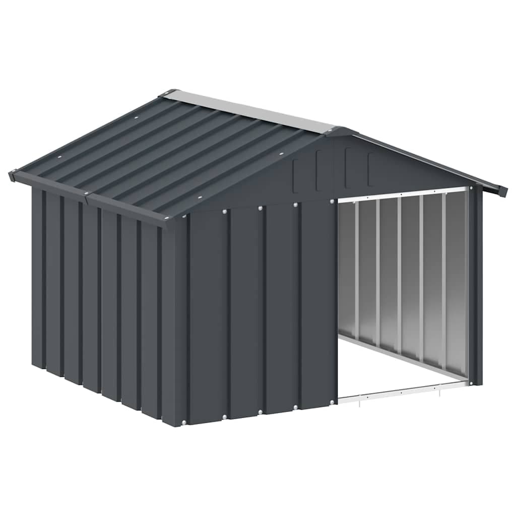 Casetta per Cani Antracite 116,5x103x81,5 cm Acciaio Zincato — miniatura 2 di 9