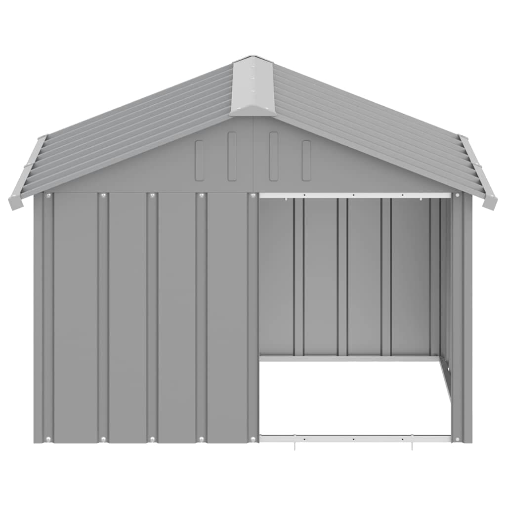 Casetta per Cani grigio 116,5x103x81,5 cm Acciaio Zincato — miniatura 4 di 9