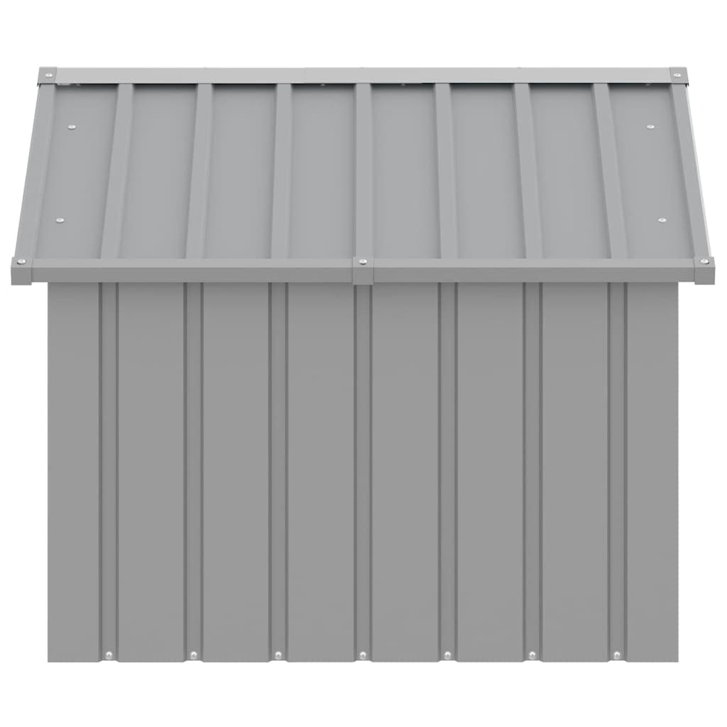 Casetta per Cani grigio 116,5x103x81,5 cm Acciaio Zincato — miniatura 5 di 9