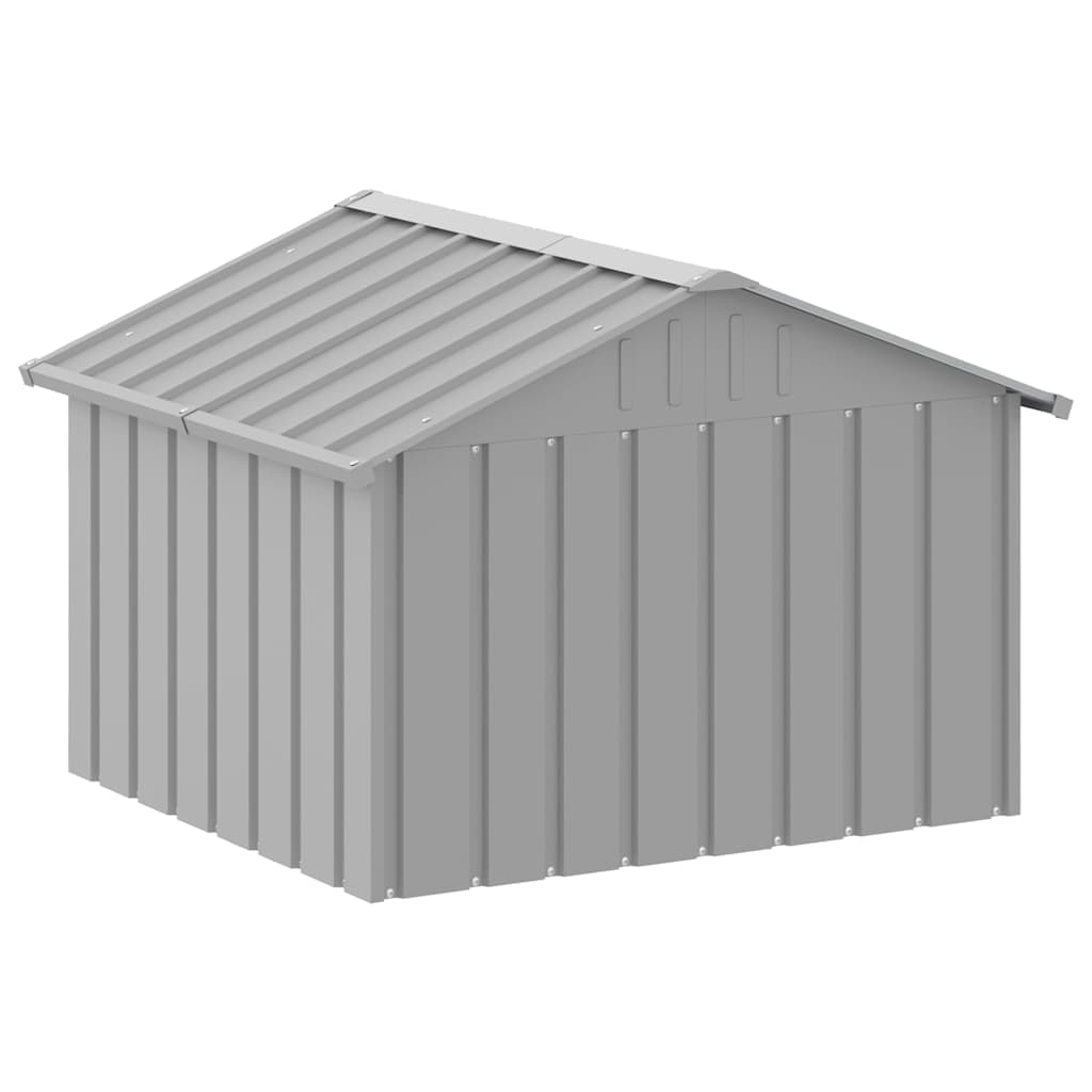 Casetta per Cani grigio 116,5x103x81,5 cm Acciaio Zincato — miniatura 6 di 9
