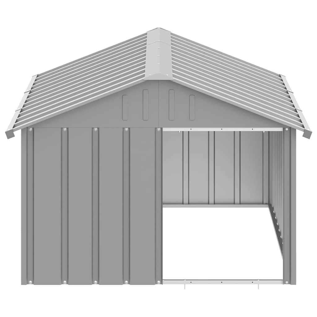 Casetta per Cani grigio 116,5x153x81,5 cm Acciaio Zincato — foto 4 di 9