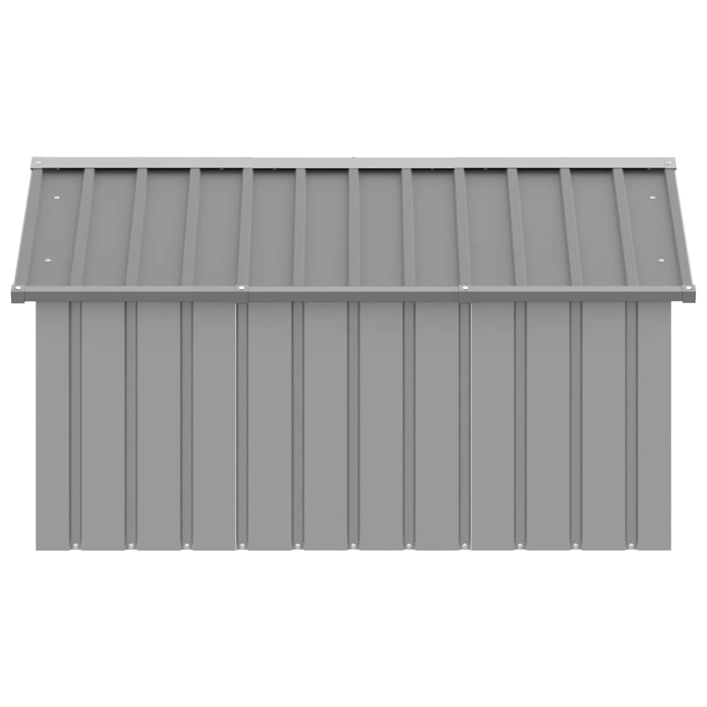Casetta per Cani grigio 116,5x153x81,5 cm Acciaio Zincato — foto 5 di 9