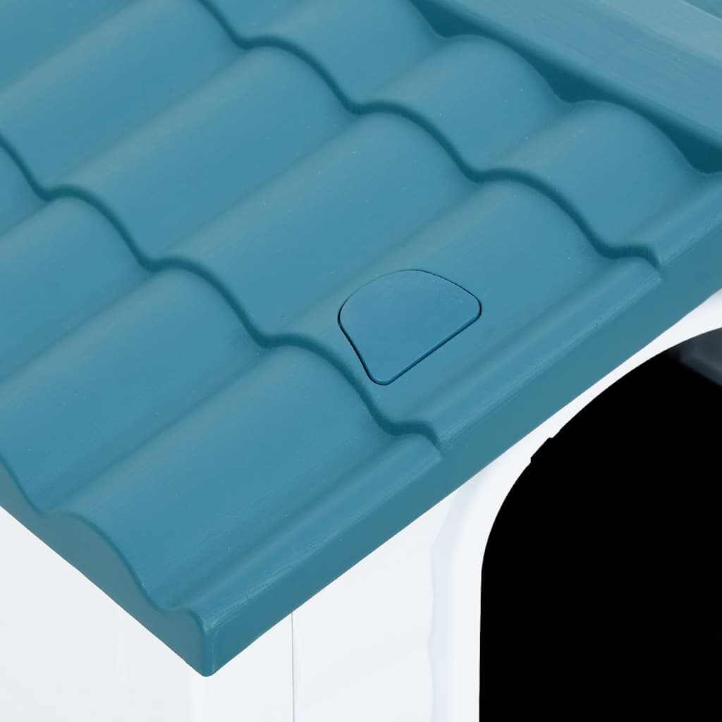 Casetta per Cani Blu 90,5x68x66 cm in Polipropilene — miniatura 5 di 6