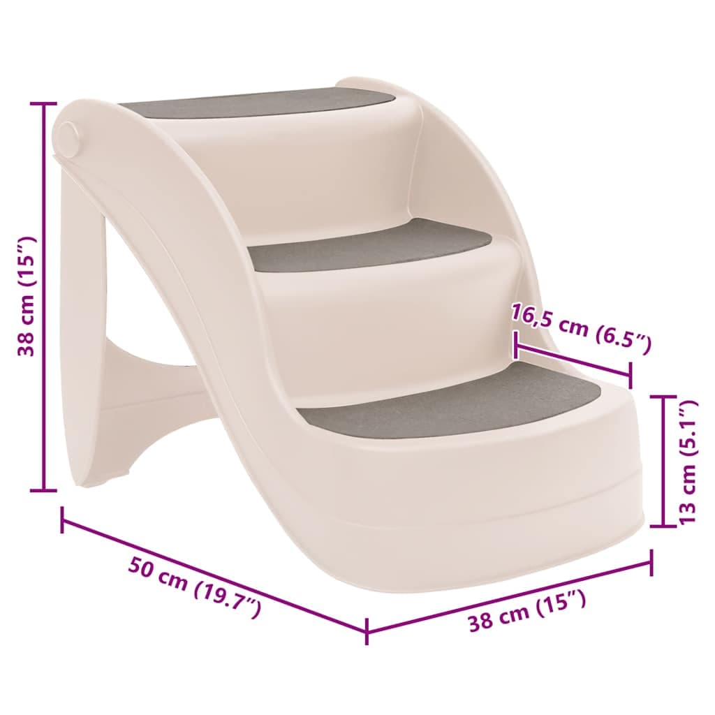 Scala per Cani Pieghevole con 3 Gradini 50x38x38 cm in Plastica — miniatura 8 di 8
