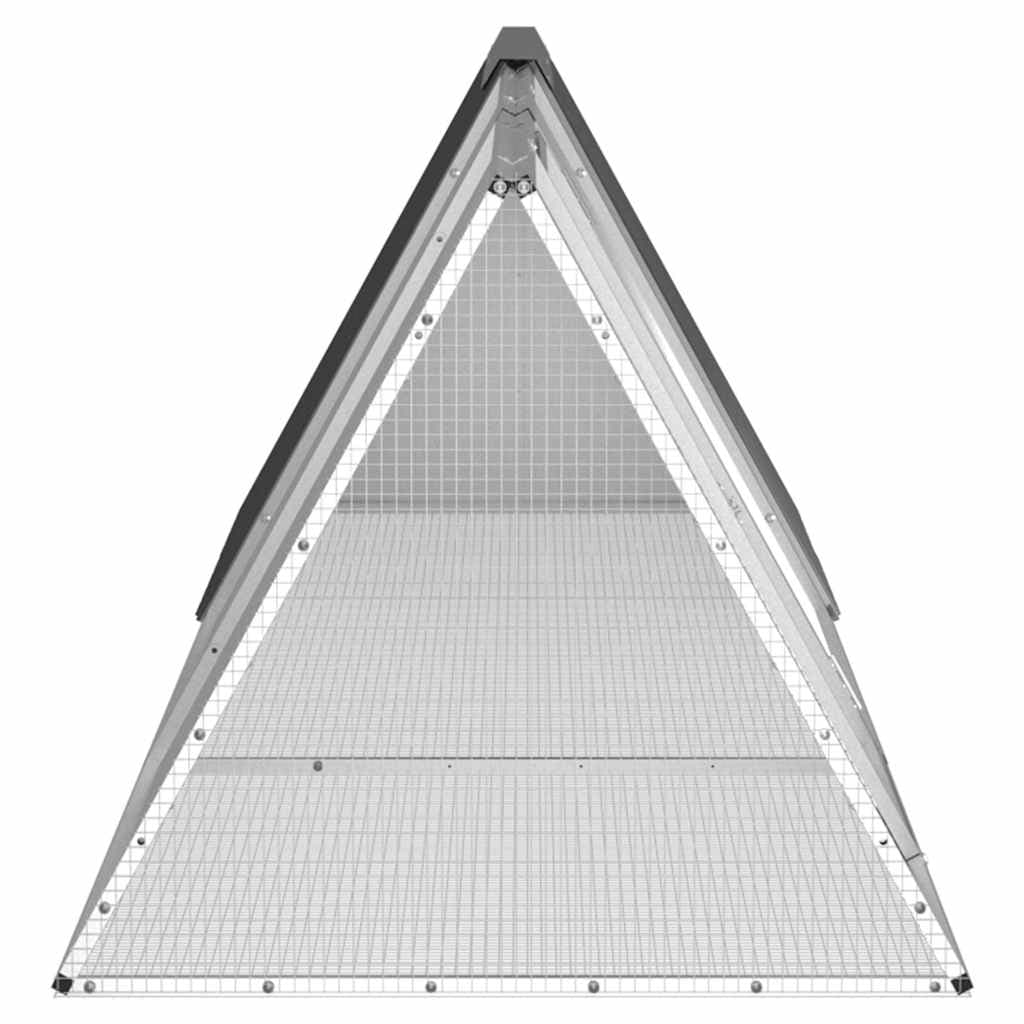 Gabbia per conigli antracite 302,5x80,5x71cm in acciaio zincato — miniatura 2 di 4