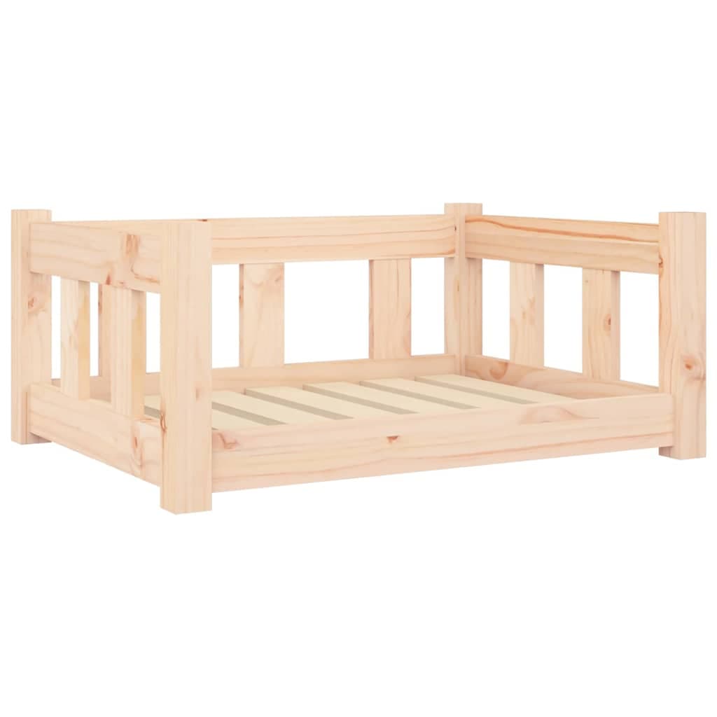 Cuccia per Cani 65,5x50,5x28 cm in Legno Massello di Pino — miniatura 2 di 8