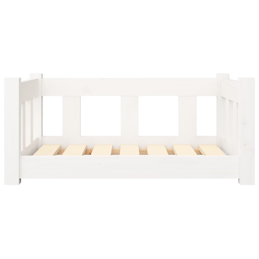 Cuccia per Cani Bianca 65,5x50,5x28 cm Legno Massello di Pino — foto 3 di 8