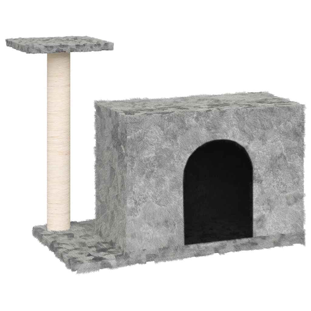 Albero per Gatti con Tiragraffi in Sisal Grigio Chiaro 51 cm — miniatura 2 di 6