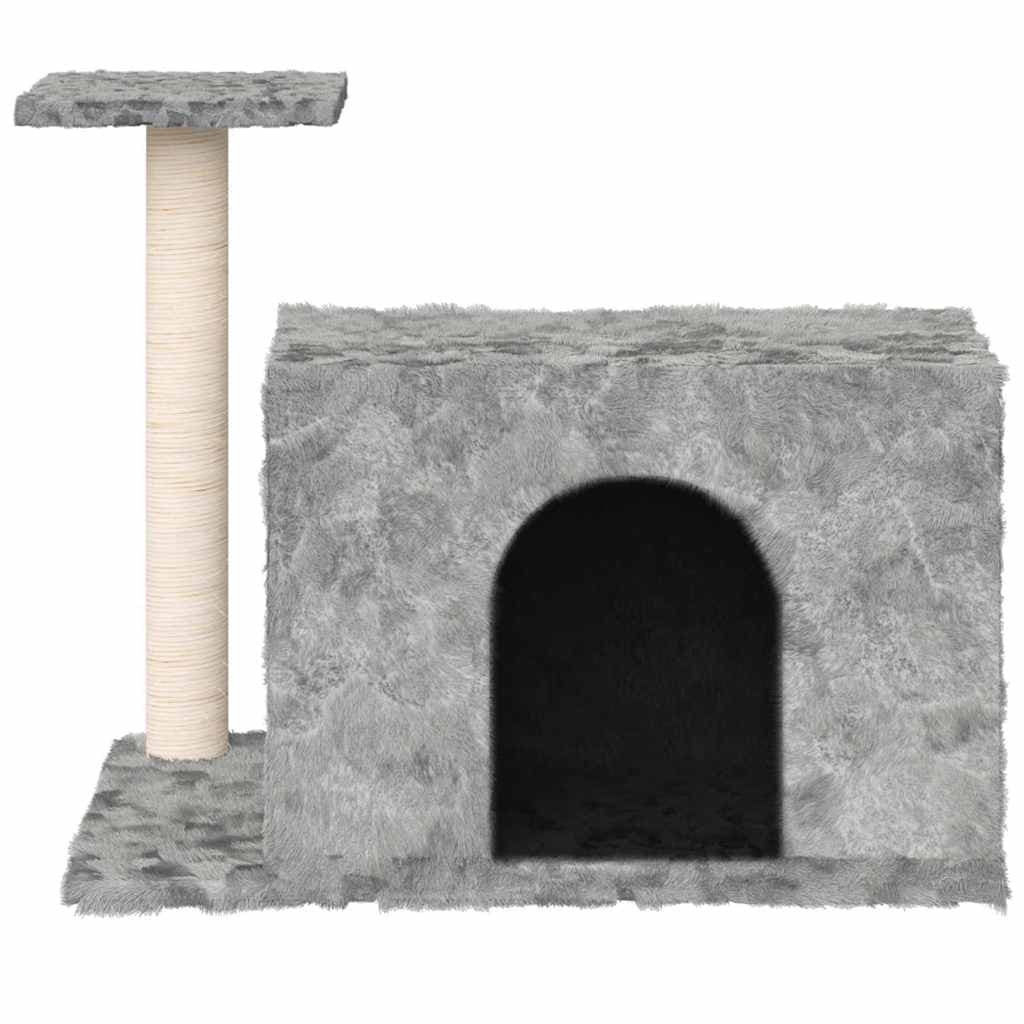 Albero per Gatti con Tiragraffi in Sisal Grigio Chiaro 51 cm — miniatura 3 di 6