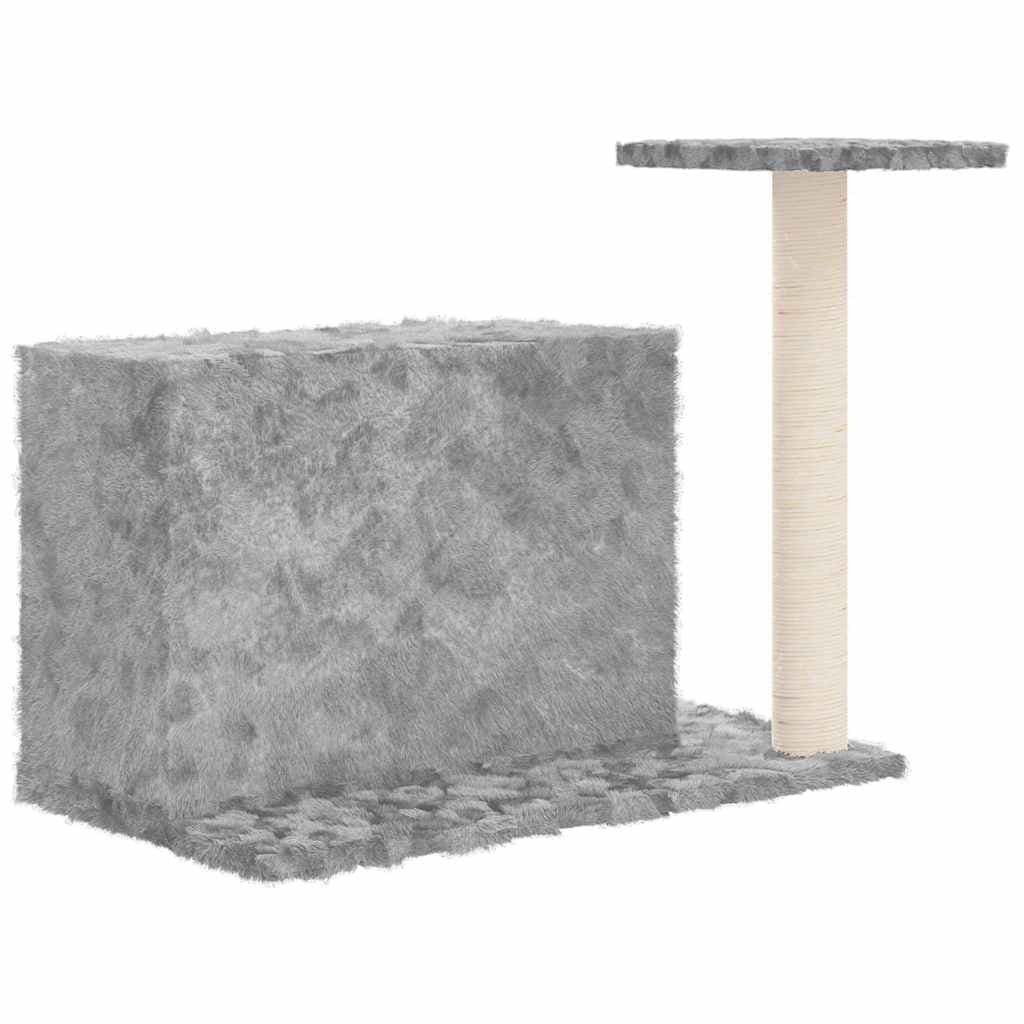 Albero per Gatti con Tiragraffi in Sisal Grigio Chiaro 51 cm — miniatura 4 di 6