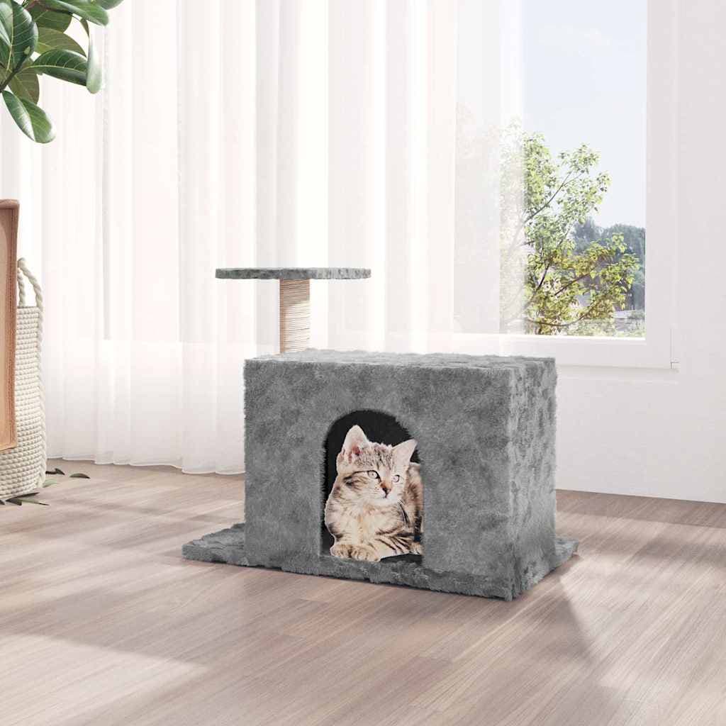 Albero per Gatti con Tiragraffi in Sisal Grigio Chiaro 51 cm — miniatura 1 di 6
