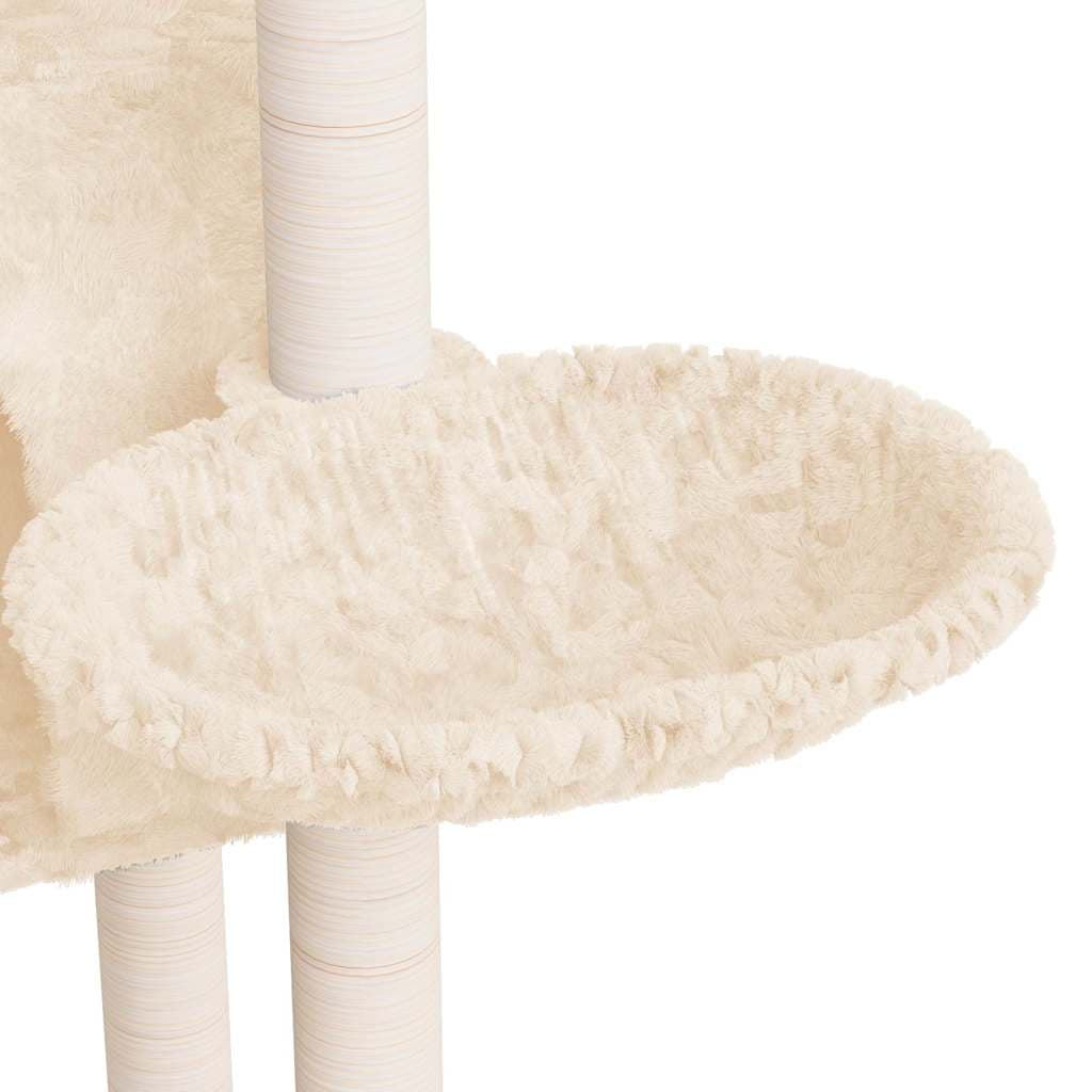 Albero per Gatti con Tiragraffi in Sisal Crema 108,5 cm — miniatura 6 di 6