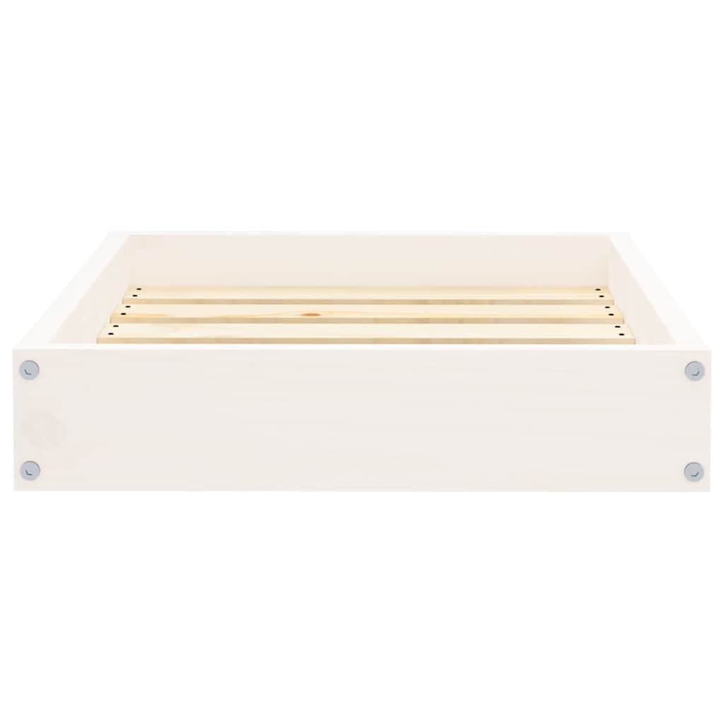 Cuccia per Cani Bianca 51,5x44x9 cm in Legno Massello di Pino — miniatura 5 di 8