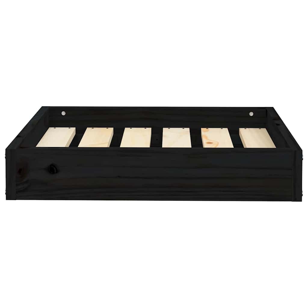 Cuccia per Cani Nera 51,5x44x9 cm in Legno Massello di Pino — miniatura 4 di 8