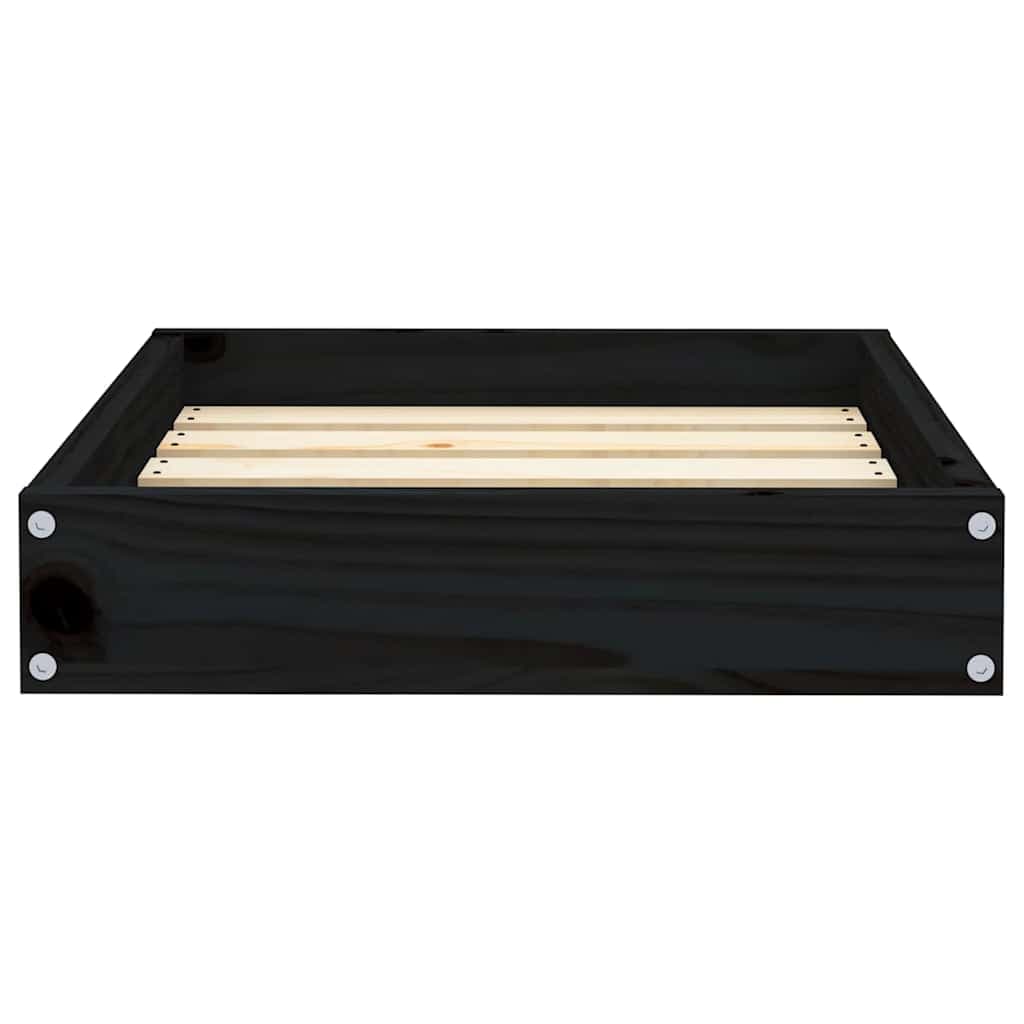 Cuccia per Cani Nera 51,5x44x9 cm in Legno Massello di Pino — miniatura 5 di 8