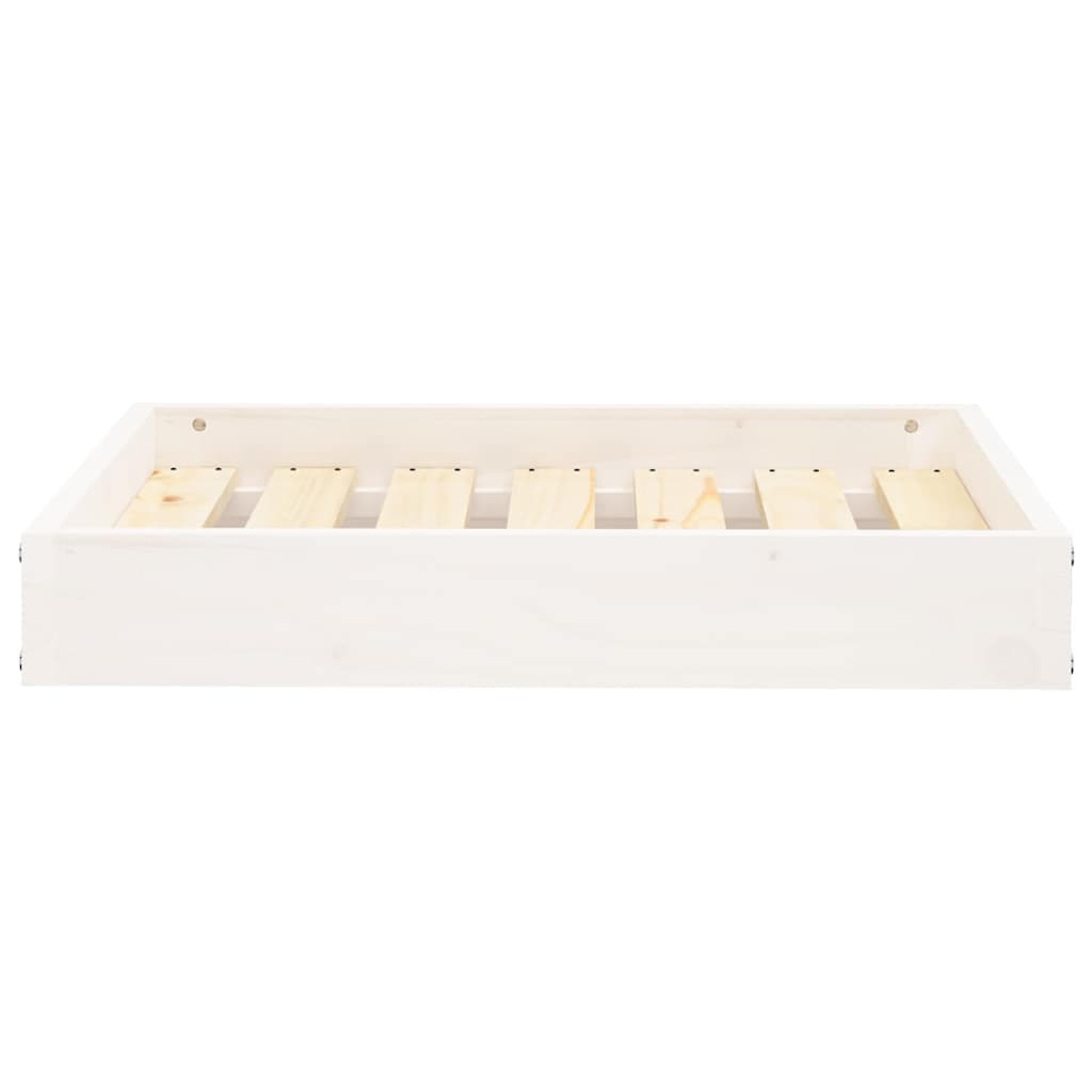 Cuccia per Cani Bianca 61,5x49x9 cm in Legno Massello di Pino — miniatura 4 di 8
