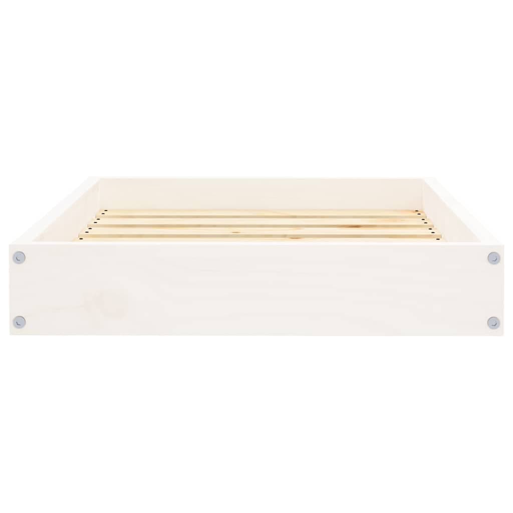 Cuccia per Cani Bianca 61,5x49x9 cm in Legno Massello di Pino — miniatura 5 di 8