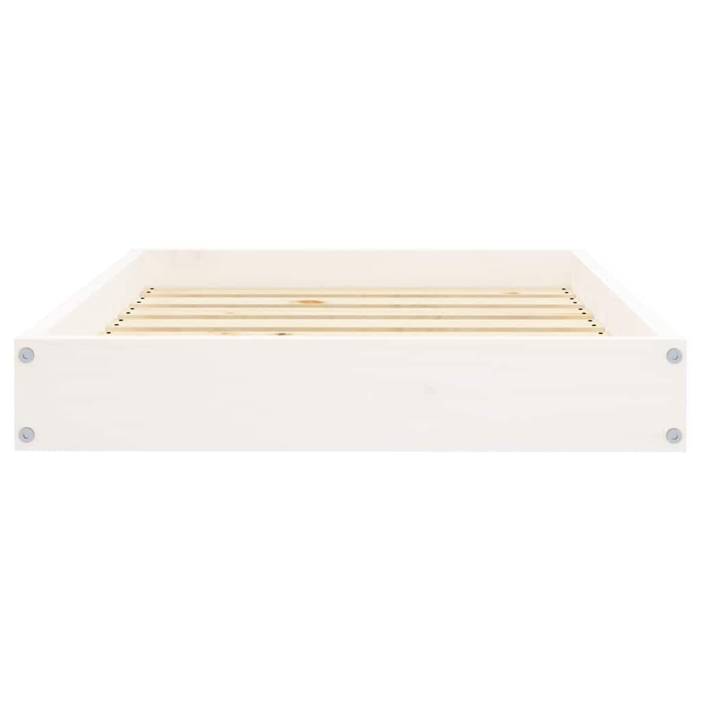 Cuccia per Cani Bianca 71,5x54x9 cm in Legno Massello di Pino — miniatura 5 di 8