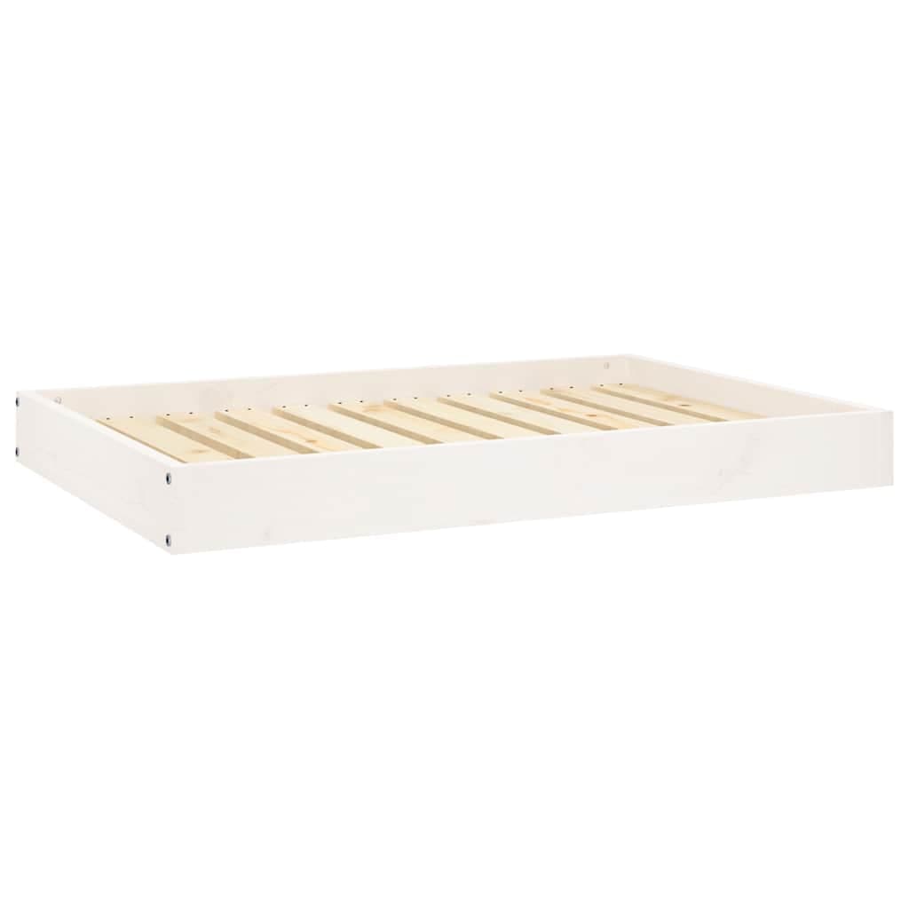 Cuccia per Cani Bianca 91,5x64x9 cm in Legno Massello di Pino — foto 2 di 8