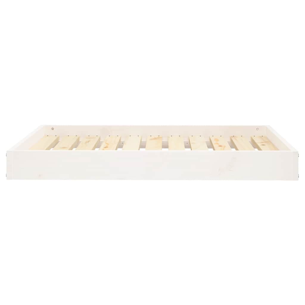 Cuccia per Cani Bianca 91,5x64x9 cm in Legno Massello di Pino — foto 4 di 8