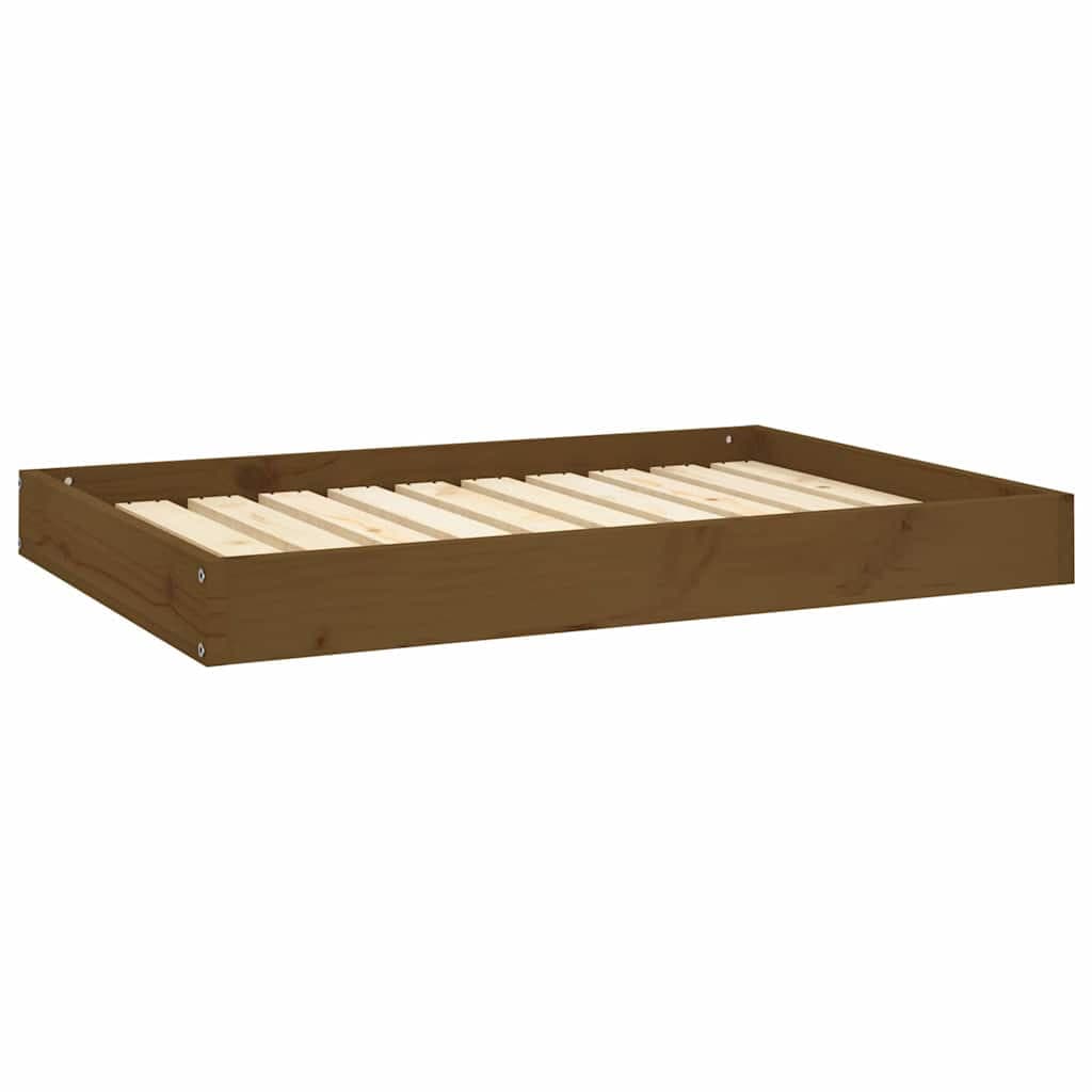Cuccia per Cani Ambrata 91,5x64x9 cm in Legno Massello di Pino — foto 2 di 8