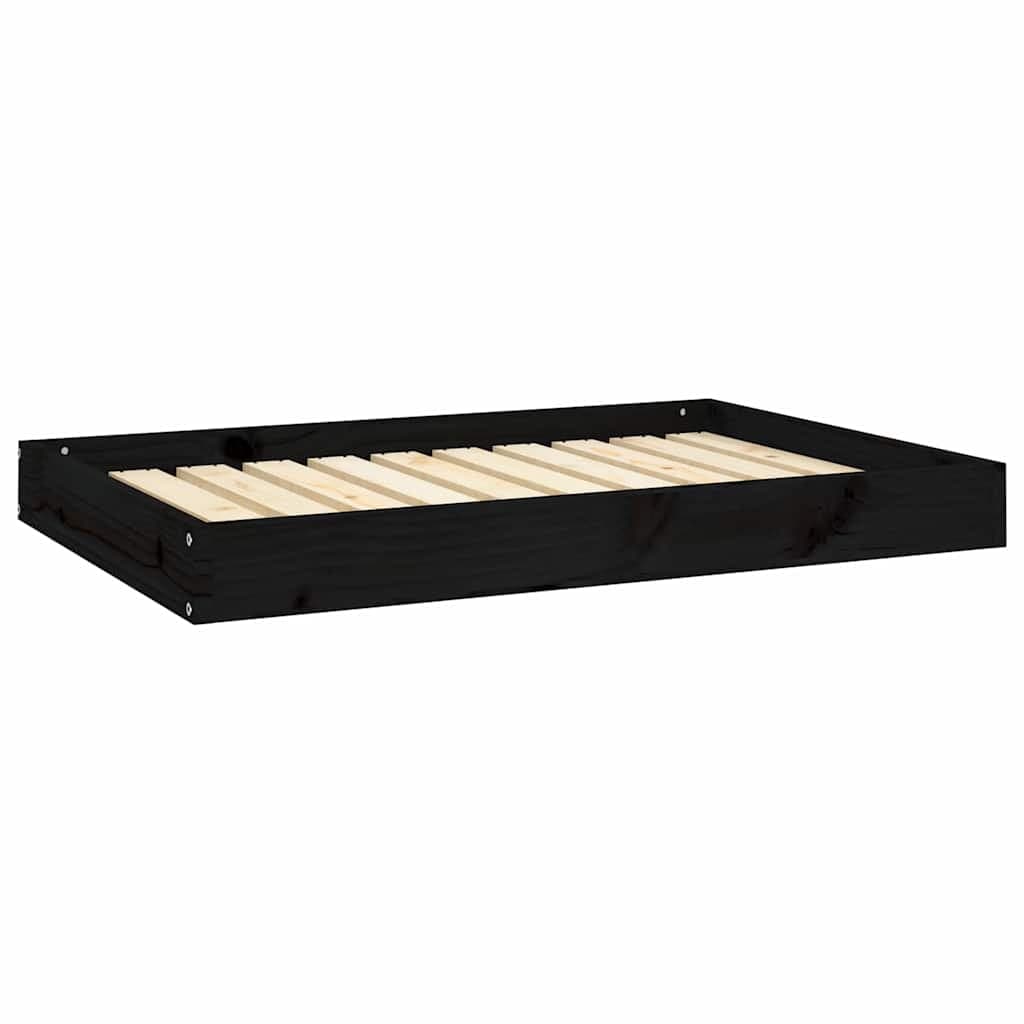 Cuccia per Cani Nera 91,5x64x9 cm in Legno Massello di Pino — foto 2 di 7