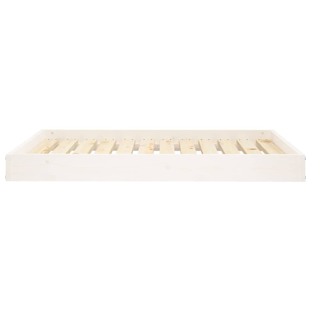 Cuccia per Cani Bianca 101,5x74x9 cm in Legno Massello di Pino — foto 3 di 7
