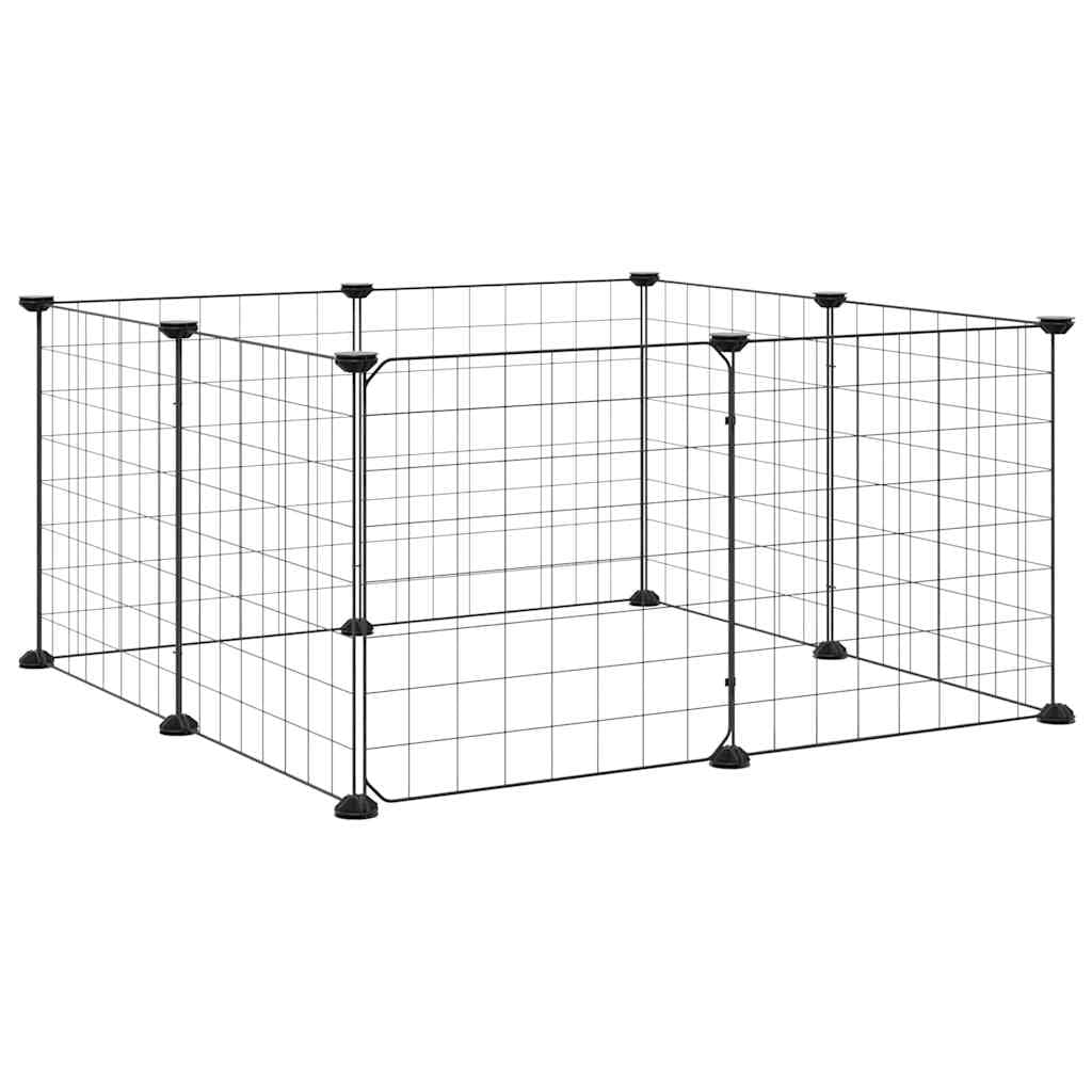 Gabbia per animali domestici a 8 pannelli con porta 70x70x35 cm — miniatura 3 di 8