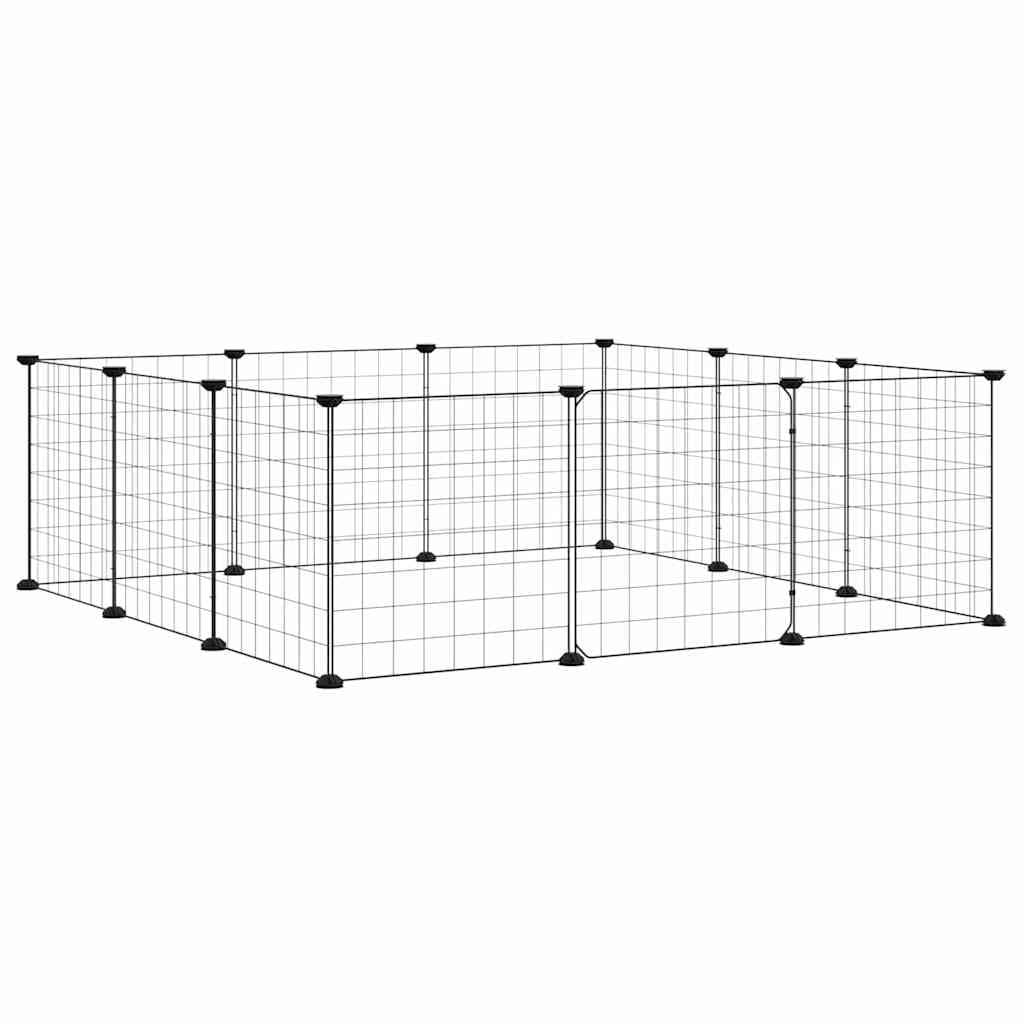 Gabbia per animali domestici 12 pannelli con porta 105x105x35cm — miniatura 3 di 8