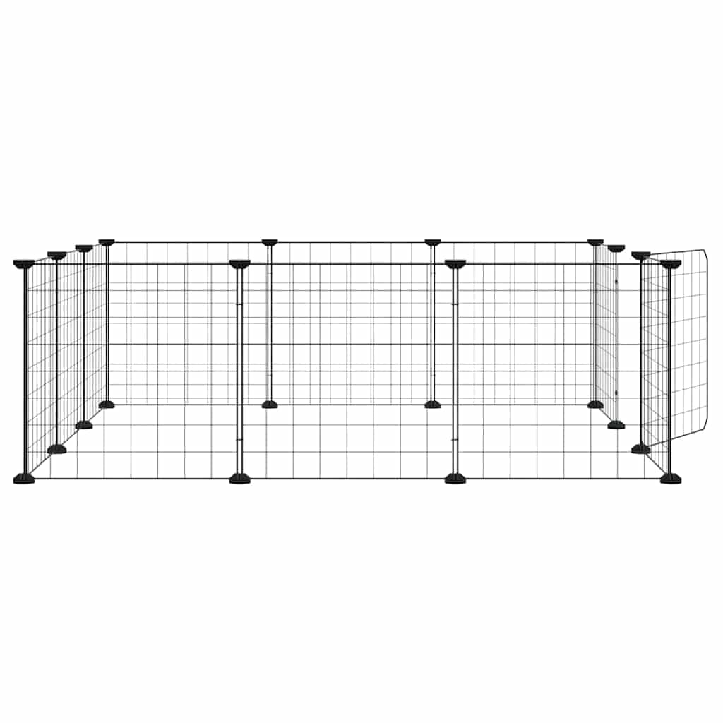 Gabbia per animali domestici 12 pannelli con porta 105x105x35cm — miniatura 4 di 8