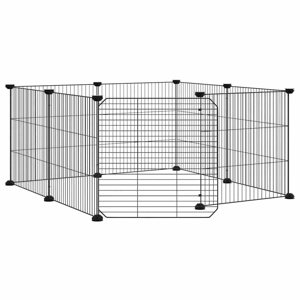 Gabbia per animali domestici a 8 pannelli con porta 70x70x35 cm — miniatura 2 di 8