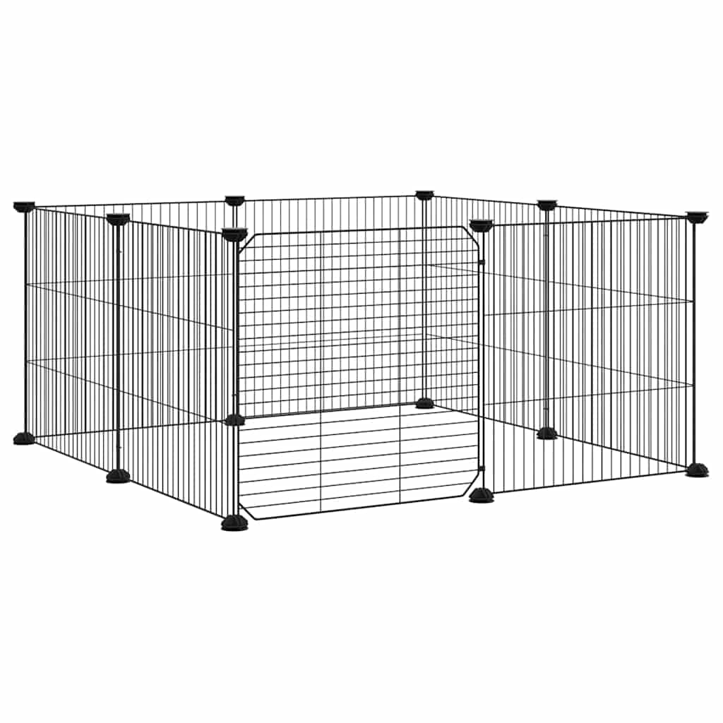 Gabbia per animali domestici a 8 pannelli con porta 70x70x35 cm — miniatura 3 di 8