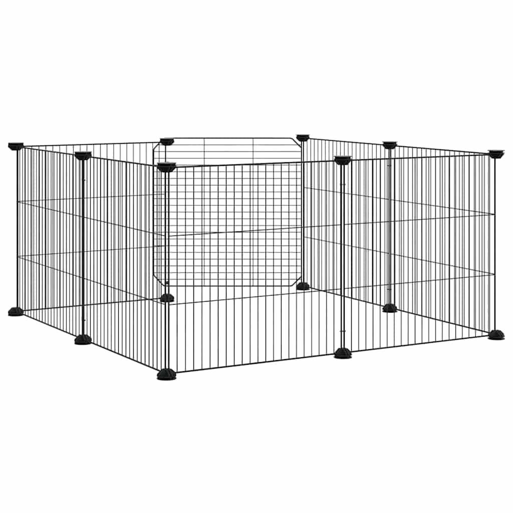 Gabbia per animali domestici a 8 pannelli con porta 70x70x35 cm — miniatura 5 di 8