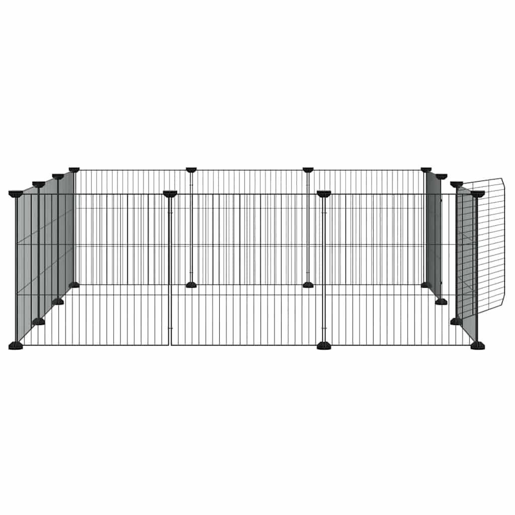 Gabbia per animali domestici 12 pannelli con porta 105x105x35cm — miniatura 4 di 8