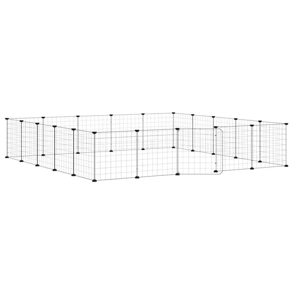 Gabbia per Animali 20 Pannelli con Porta Nera 175x175x35 cm — miniatura 2 di 8