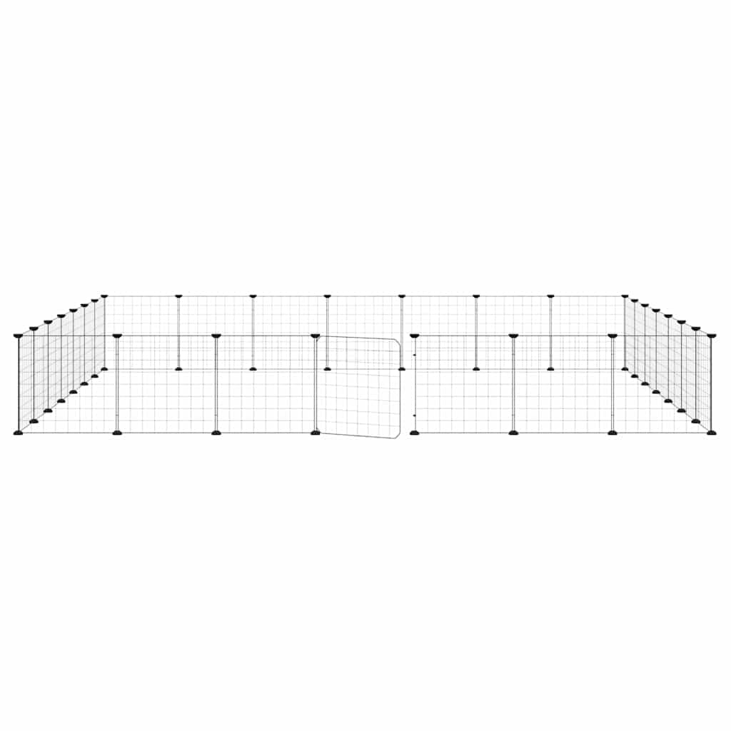 Gabbia per Animali 28 Pannelli con Porta Nero 245x245x35 cm — miniatura 3 di 8