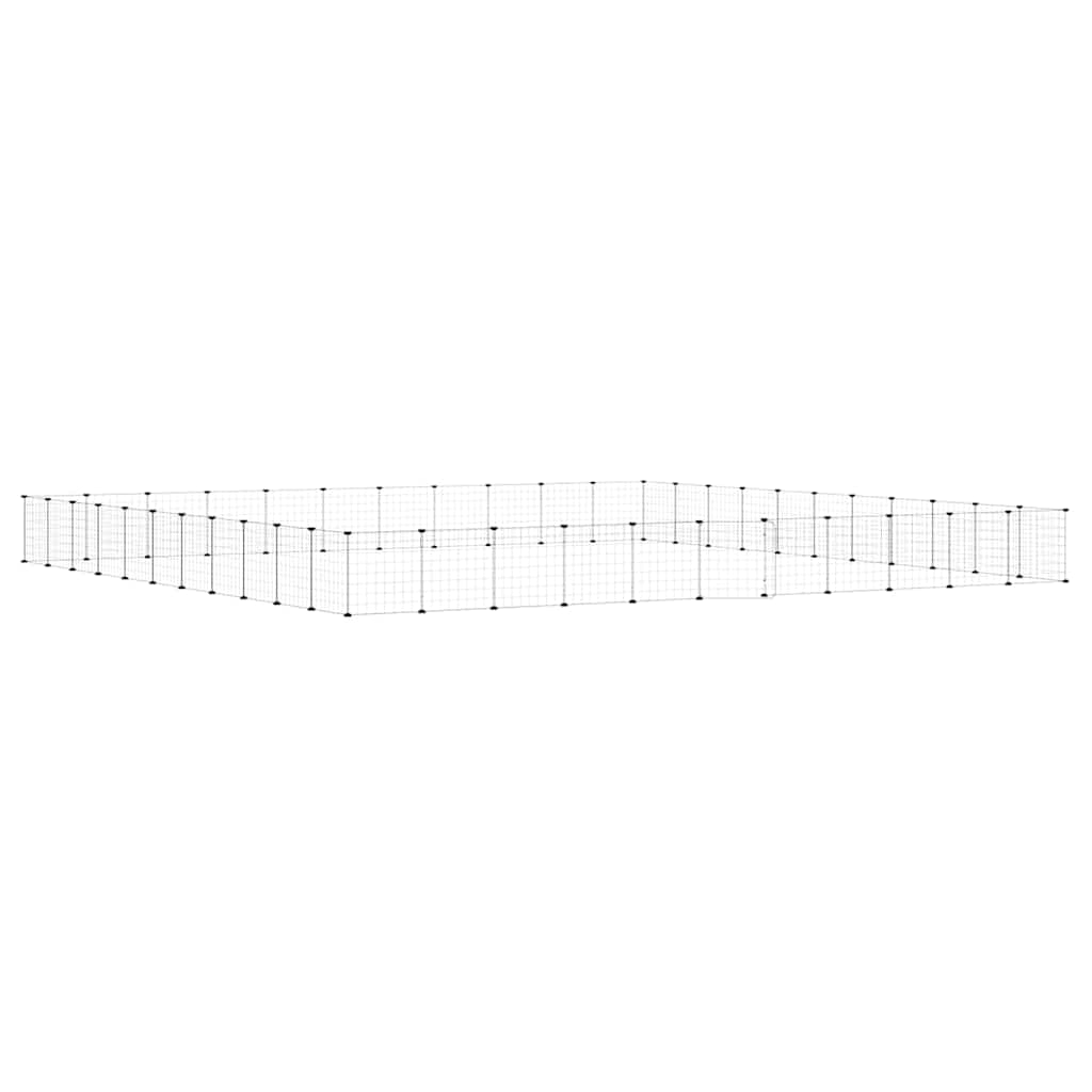 Gabbia per Animali 44 Pannelli con Porta Nera 385x385x35 cm — miniatura 2 di 8
