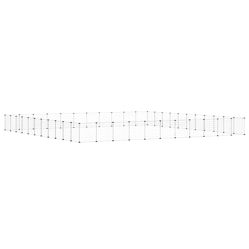 Gabbia per Animali 44 Pannelli con Porta Nera 385x385x35 cm — miniatura 5 di 8