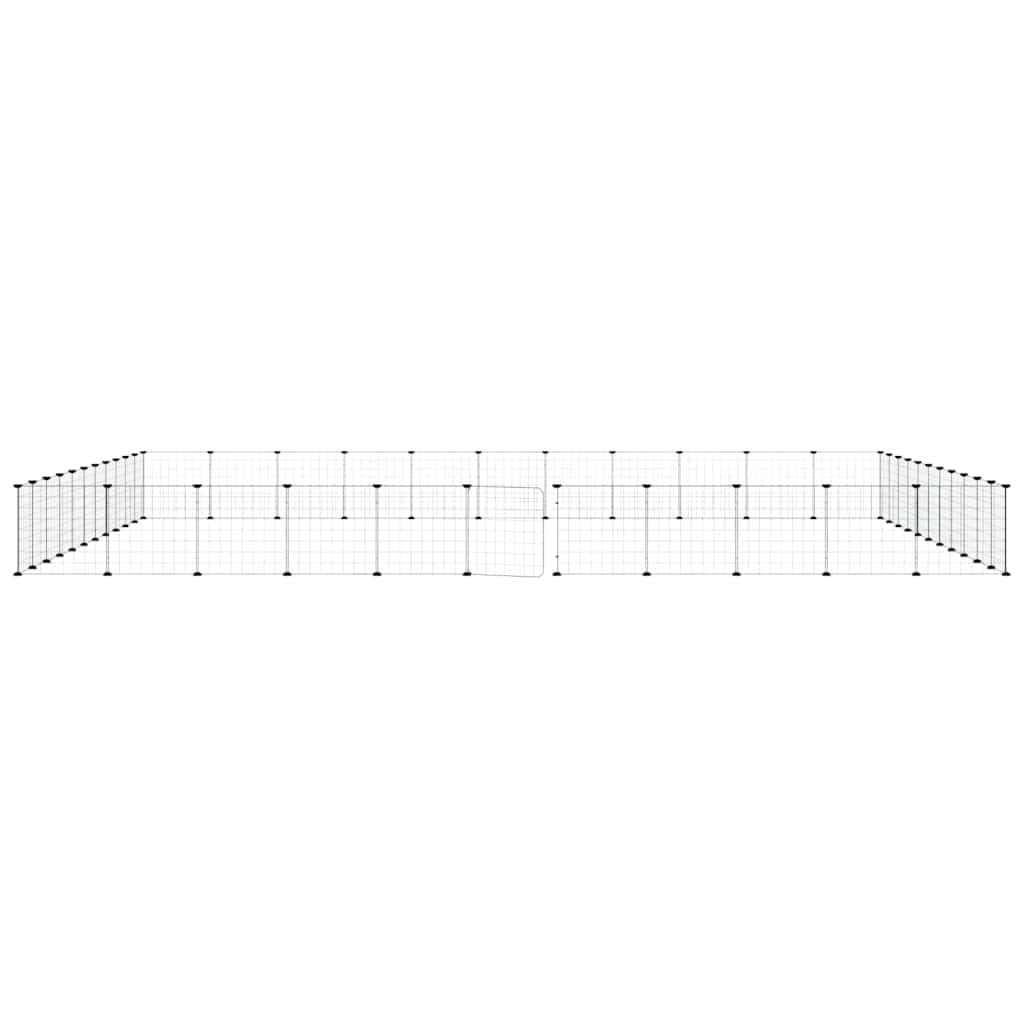Gabbia per Animali 44 Pannelli con Porta Nera 385x385x35 cm — miniatura 3 di 8